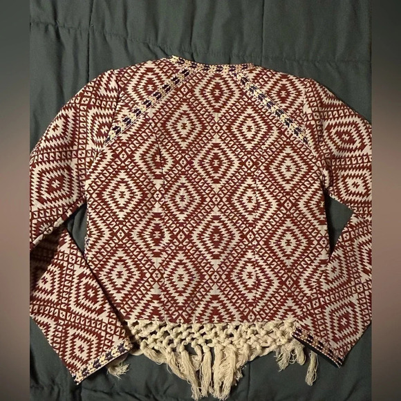 Tularosa Santa Fe fringe embroidered jacket XS macrame - Picture 8 of 9